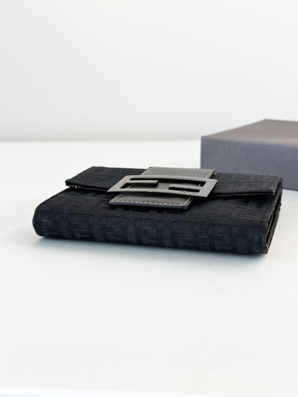 Fendi Zucchino Wallet Black - Picture 7 of 15